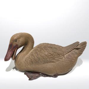 Chine, Canard En Céramique Vers 1930