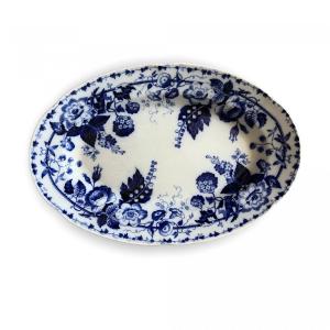 Creil & Montereau, Large Dish Flora Muguet, 19th Century