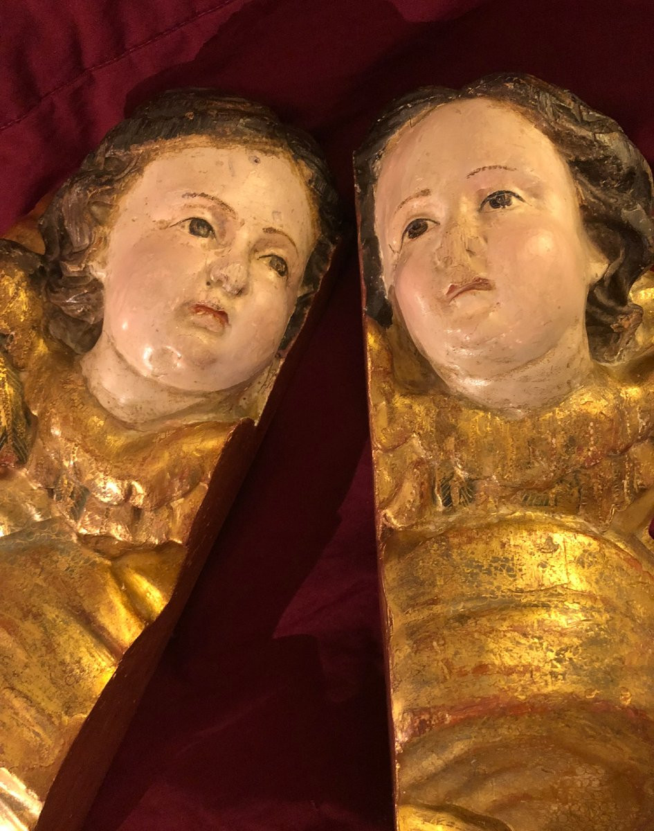 Coppia Putti lignei -photo-3