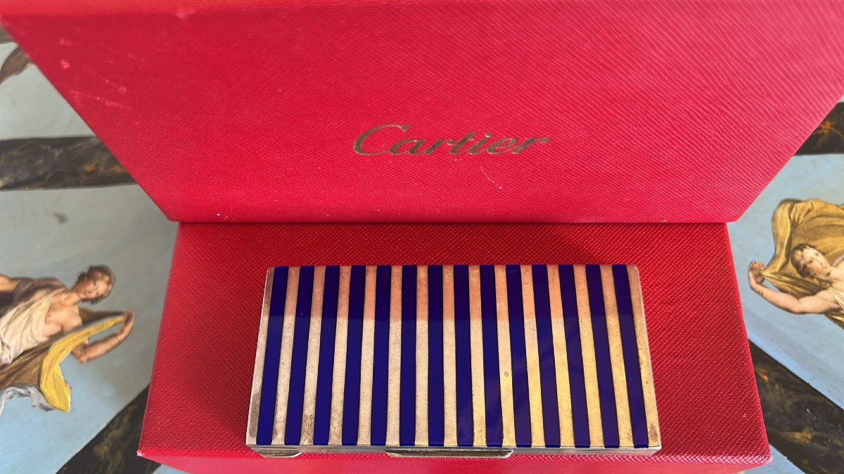 Porta sigarette in argento Cartier 