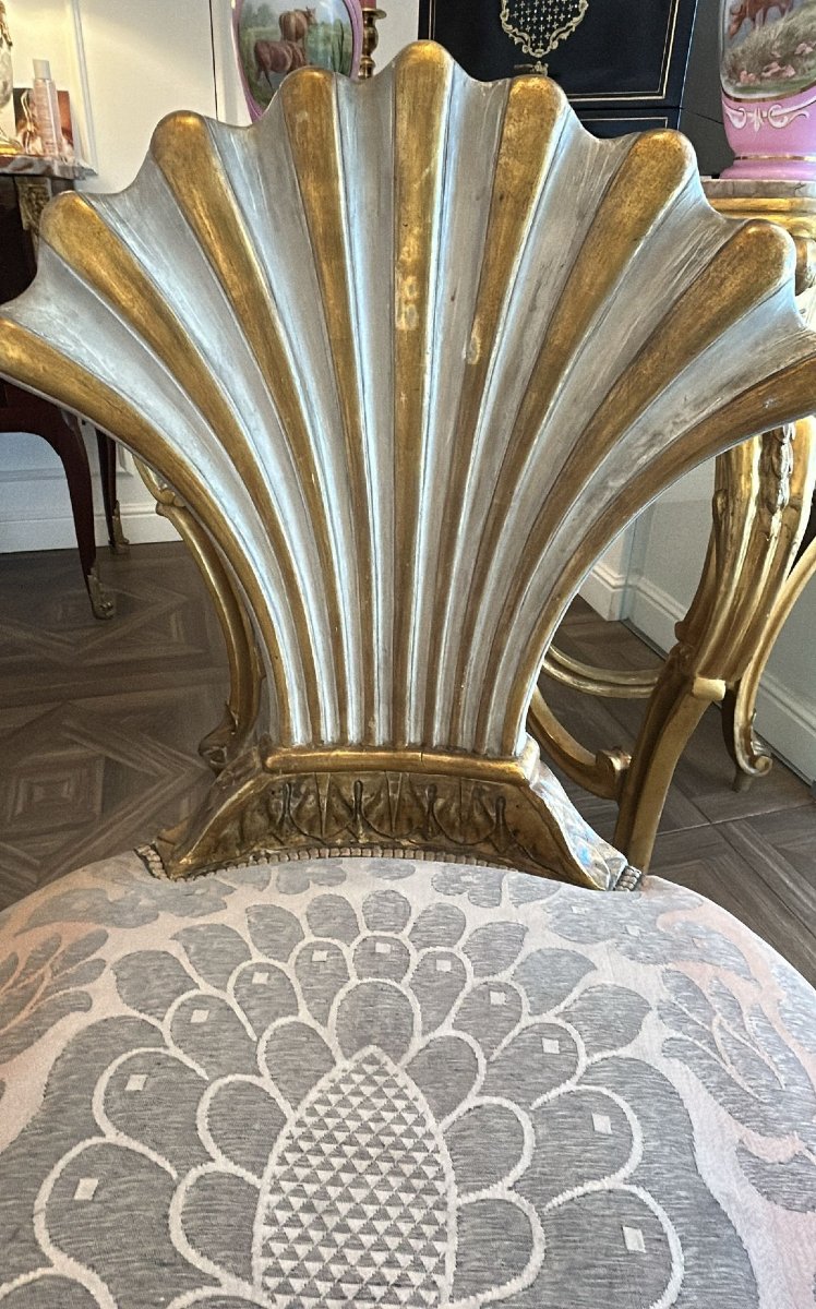 Poltroncina laccata e oro, Napoli secolo XVIII-photo-4