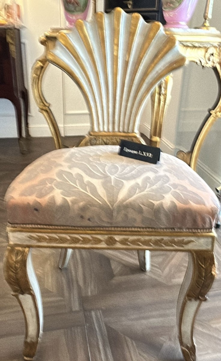 Poltroncina laccata e oro, Napoli secolo XVIII