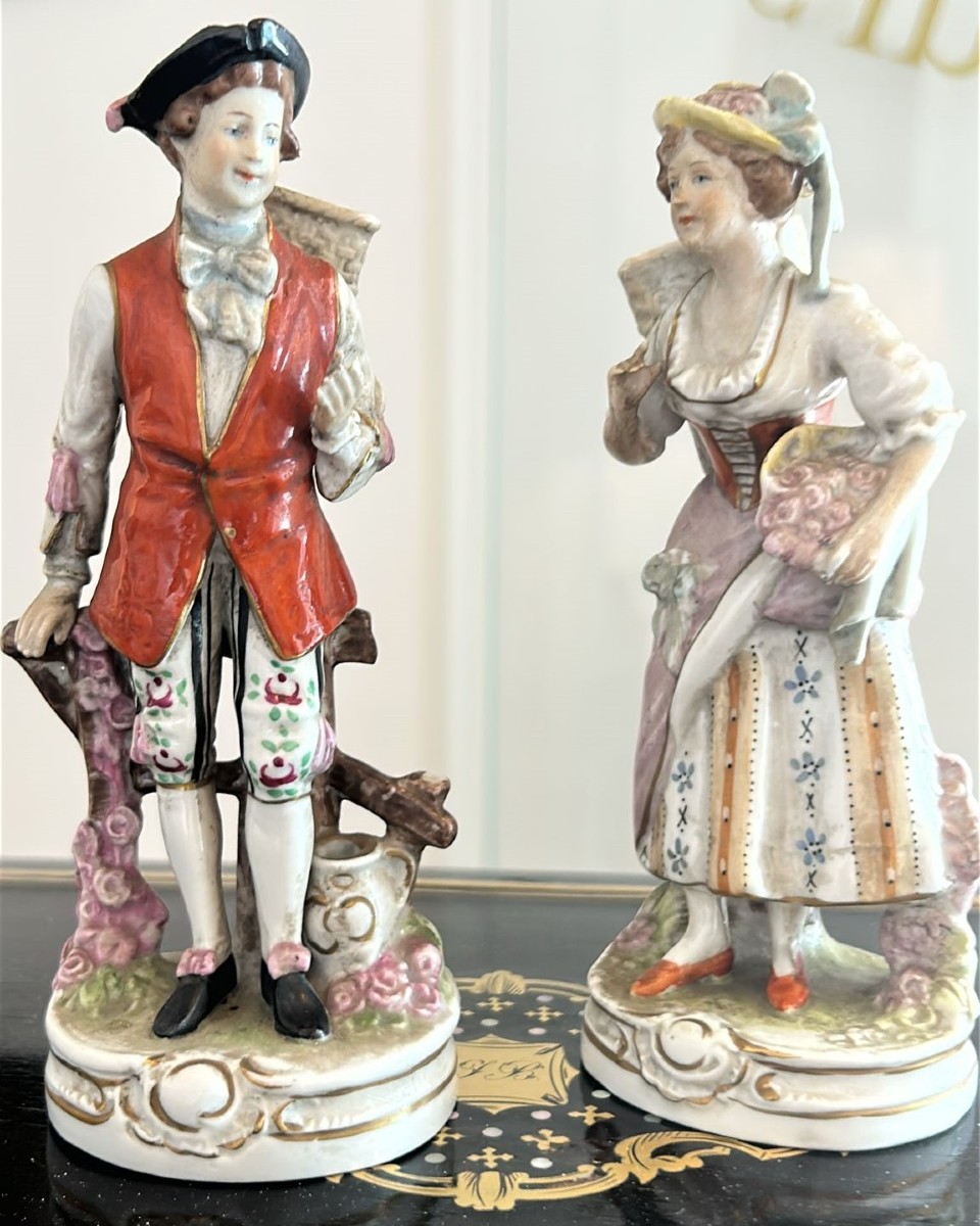 Coppia statuine porcellana Capodimonte