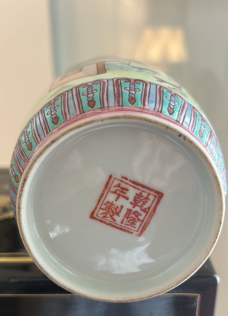 Coppia vasi Cina inizio secolo XX, in porcellana a "guscio d'uovo"-photo-4