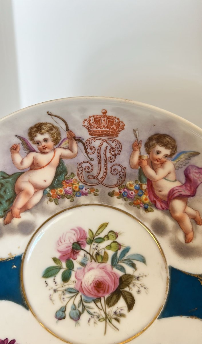 Piattino in porcellana di  Sèvres per il Chateau de Bizy. -photo-3