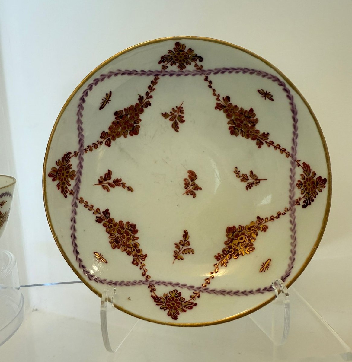 Tazza e piattino porcellana "delle Nove" secolo XVIII.-photo-3