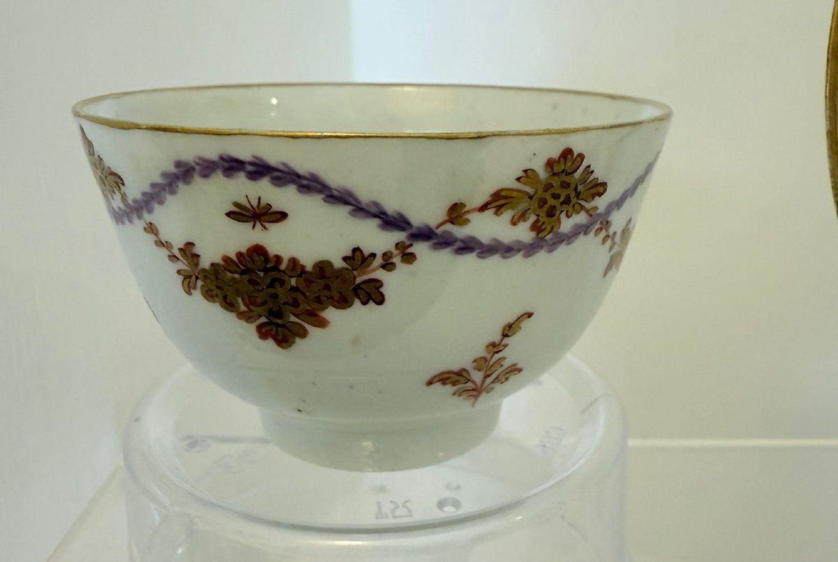 Tazza e piattino porcellana "delle Nove" secolo XVIII.-photo-4