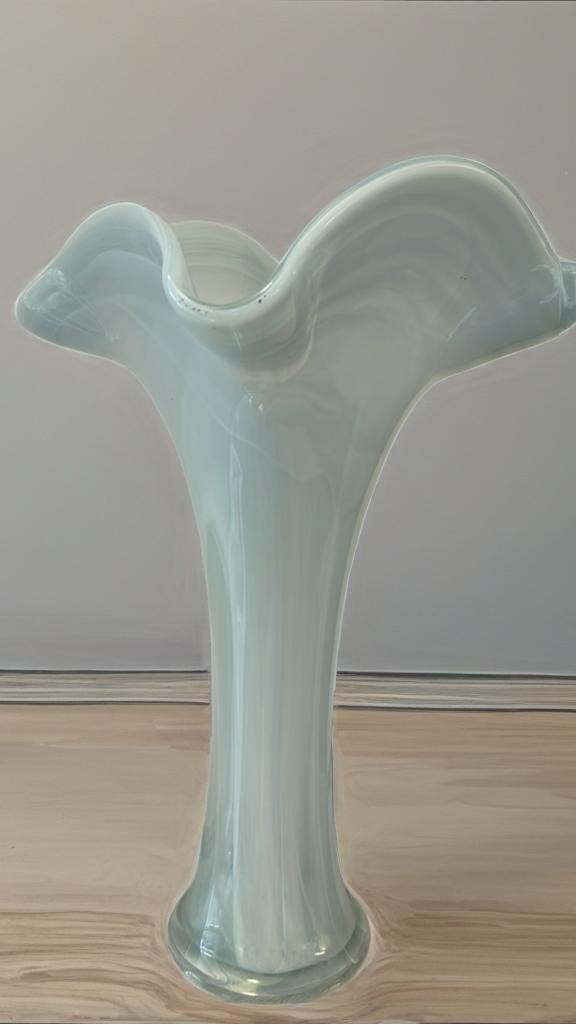 Vaso corolla in vetro soffiato.-photo-2