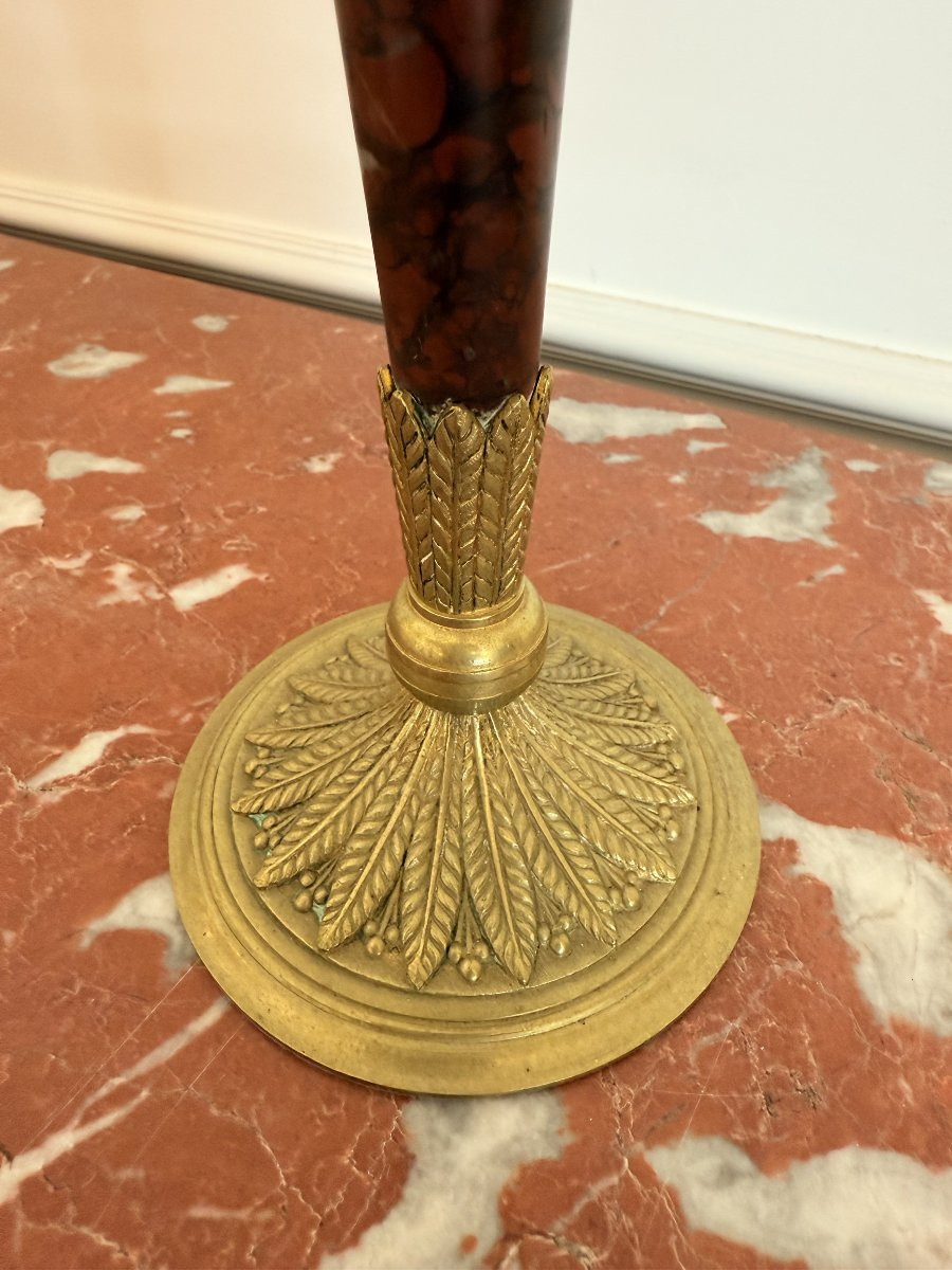 Coppia di candelieri francesi del periodo impero-photo-2