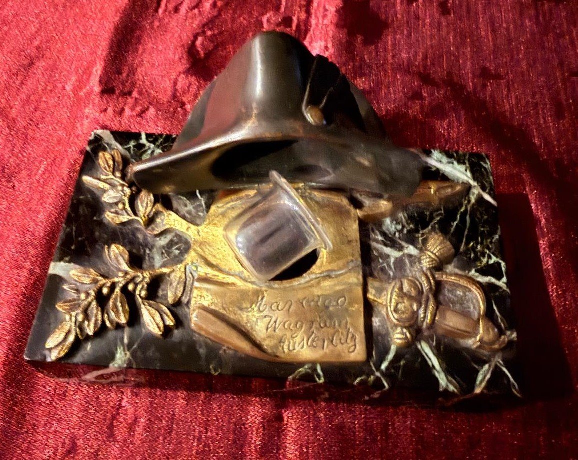 Calamaio bronzo e marmo, Napoleone XVIII (1814-1824)-photo-3