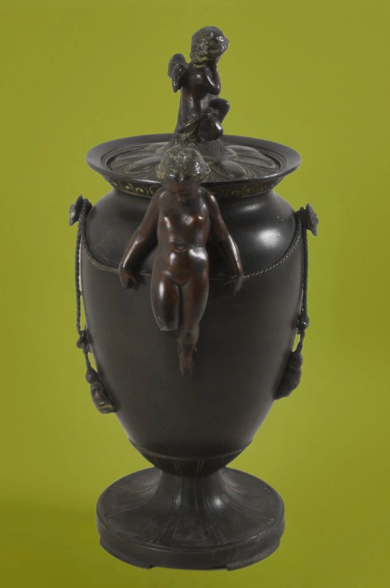 Potiche in bronzo brunito Grand Tour secolo XIX.-photo-3
