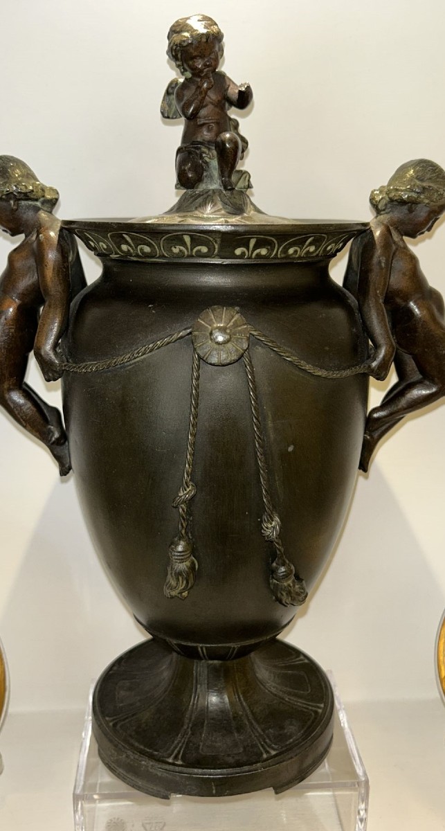 Potiche in bronzo brunito Grand Tour secolo XIX.-photo-1