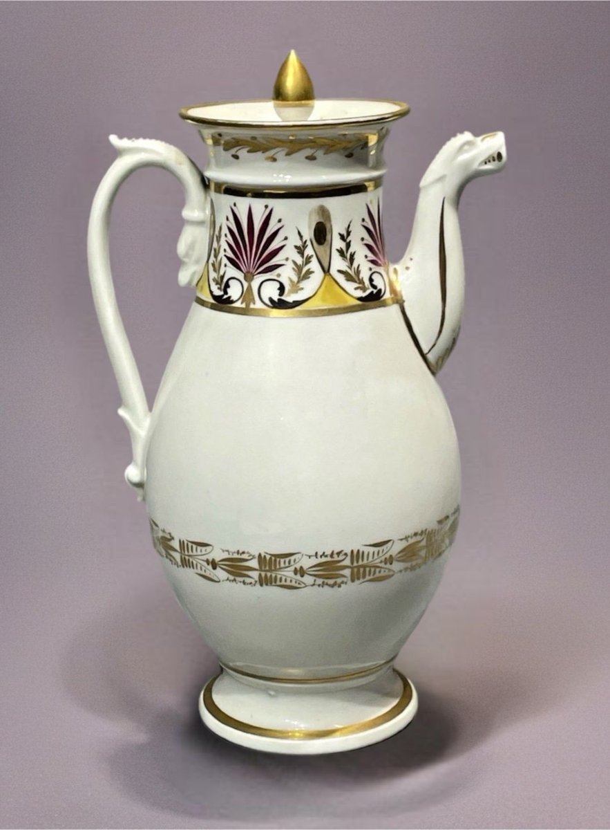Caffettiera periodo impero in porcellana fine.-photo-2