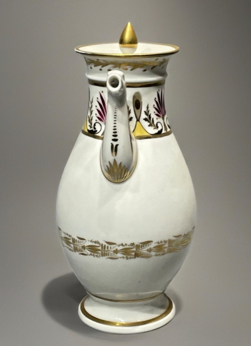 Caffettiera periodo impero in porcellana fine.-photo-3