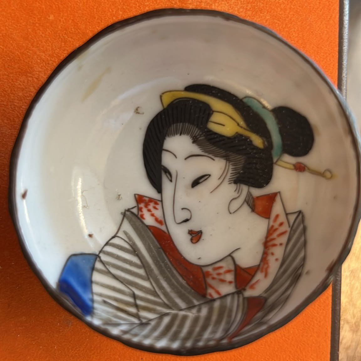 Coppia ciotoline da saké, giapponesi del periodo Meiji (1868-1912) decorate a mano. -photo-4