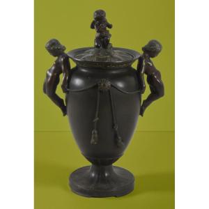 Potiche in bronzo brunito Grand Tour secolo XIX.