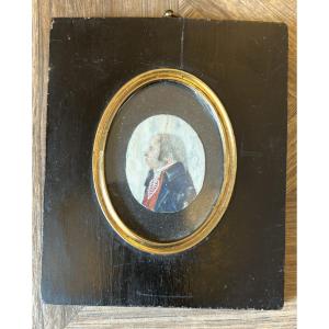 Miniatura secolo XVIII ritratto di Pierre Gaspard Chaumette dipinto su avorio.  