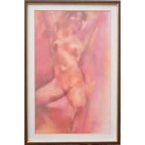 Marcel Von Sijben De Maroije (1878-1962) Nude Chalk Drawing