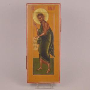 Icon Of Saint John The Baptist Russia Late 19th Century