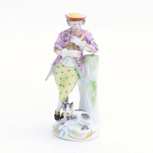 Polychrome Porcelain Shepherd Figurine XIXth Century