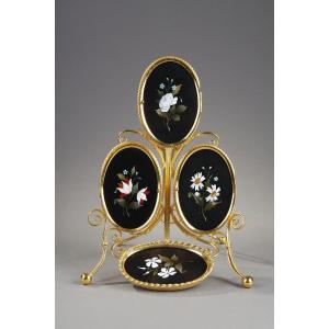 Mid-19th Century Portrait Holder In Pietra Dura.