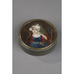 Early XIX Century Box With Miniature.