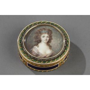 Gold Bombonniere And Miniature 18th Century, Frères Souchay And Jean Deranton