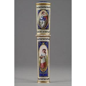 Swiss Case In Gold And Enamel, Late Eighteenth Century
