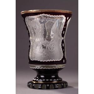 Bohemian Glass With Erotic Scene 