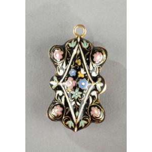 Vinaigrette In Gold And Enamel, Work From The Mid-19th Century