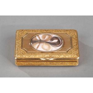 Gold Snuffbox By Master Goldsmith Louis Tronquoy, Restoration