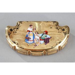 Gold And Enamel Snuffbox, Dedicated By The Grand Duchess Of Russia Anna Pavlovna