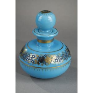 Blue Opaline Bottle, Desvignes Charles X Decor