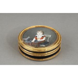 A Box And Its Miniature Figure, Designed By L. Favrin