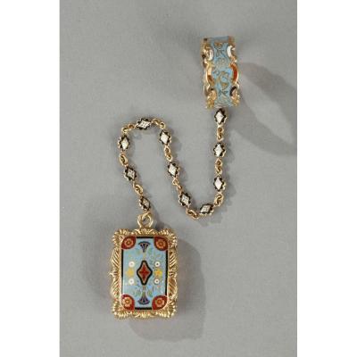 Mid-19th Century Gold Vinaigrette And Ring.