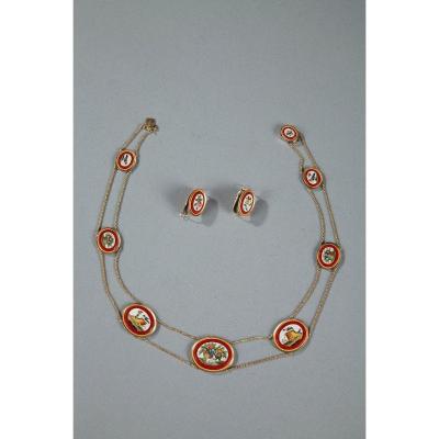Micromosaic Demi - Parure Set. Early 19th Century 
