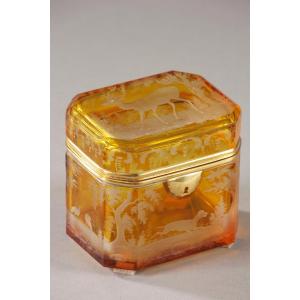 Mid-19th Century Bohemian Amber Casket. 