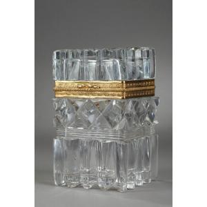 French Restauration Cut Crystal With Ormolu Mounts. 