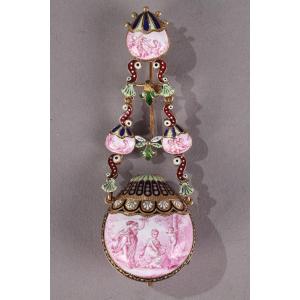 Gold And Enamel Watch. Viennese Craftsmanship Circa 1860-1870. 