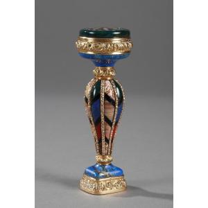 Gemstone And Gold Seal. Restauration Period Circa 1820. 