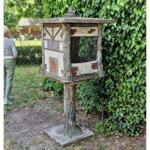 Large Faux Bois Bird Cage