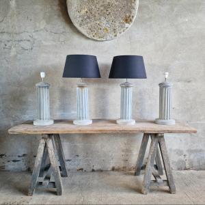 Pair Of Zinc Lamps