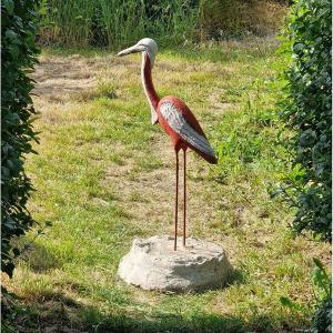 Heron In Cast Stone