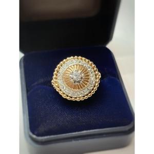 Art Deco Gold Cocktail Ring 