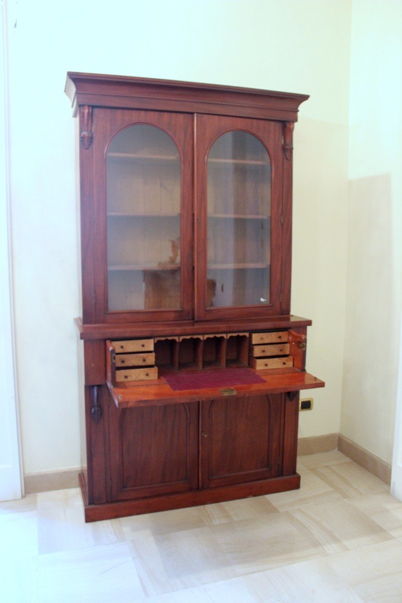 Bookcase vittoriana in mogano -photo-7