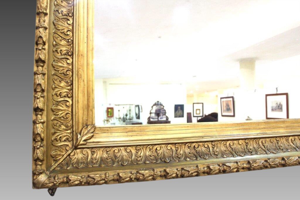  Specchiera francese in legno dorato -photo-1