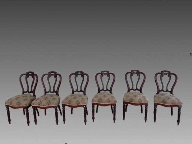 Gruppo di sei sedie Luigi Filippo-photo-2