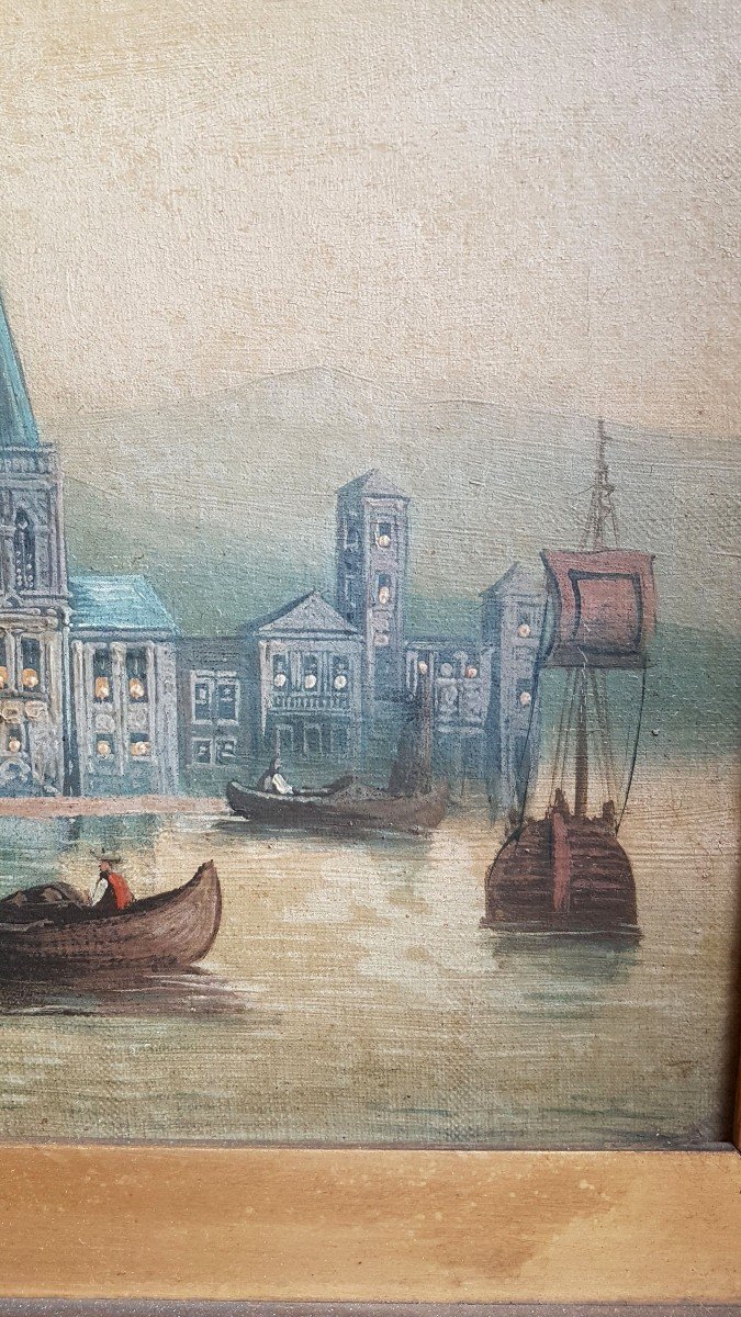 Dipinto ad olio su tela raffigurante un paesaggio nordico -photo-7