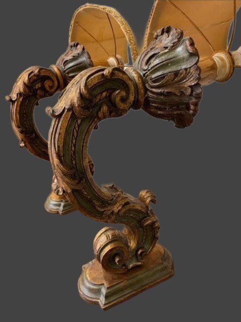 APPLIQUES IN LEGNO LACCATO E DORATO -photo-4