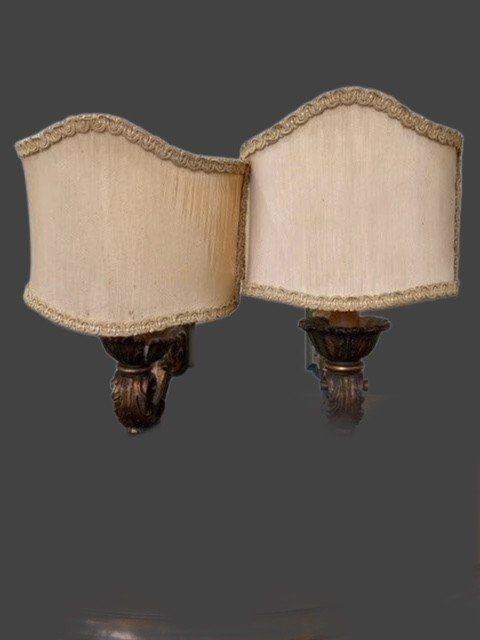 APPLIQUES IN LEGNO LACCATO E DORATO -photo-1